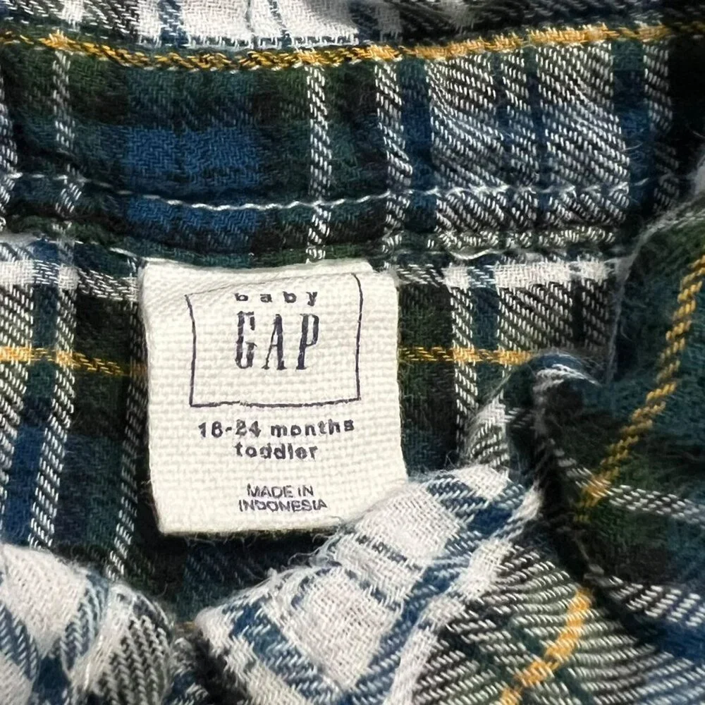 Baby Gap 18-24m Plaid Flannel Button Down Shirt